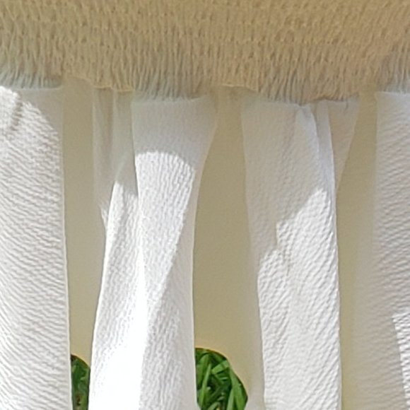 C/MEO COLLECTIVE Fit & Flare Ruffle Hem Mini Dress in Ivory Size Medium New - Picture 9 of 11